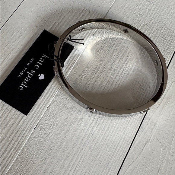 Kate Spade Spot The Spade Studded Hinged Bangle Bracelet - Picture 7 of 8